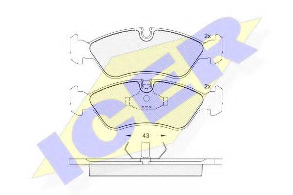 ICER 181366 Комплект тормозных колодок, дисковый тормоз