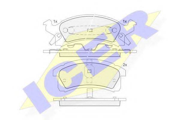 ICER 181412 Комплект тормозных колодок, дисковый тормоз