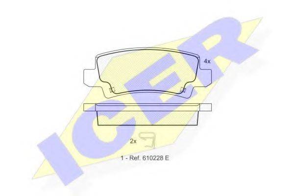 ICER 181514 Комплект тормозных колодок, дисковый тормоз