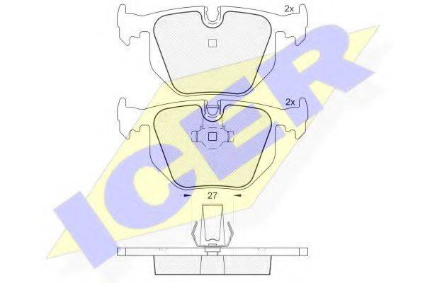 ICER 181549 Комплект тормозных колодок, дисковый тормоз