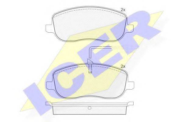 ICER 181553 Комплект тормозных колодок, дисковый тормоз