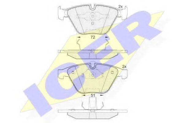 ICER 181577 Комплект тормозных колодок, дисковый тормоз