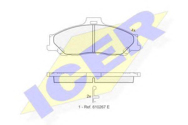 ICER 181580 Комплект тормозных колодок, дисковый тормоз