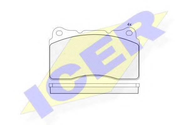 ICER 181582 Комплект тормозных колодок, дисковый тормоз