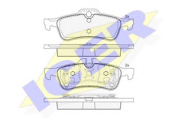 ICER 181599 Комплект тормозных колодок, дисковый тормоз