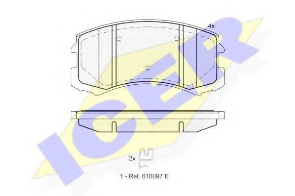 ICER 181618 Комплект тормозных колодок, дисковый тормоз