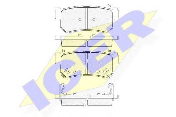 ICER 181646 Комплект тормозных колодок, дисковый тормоз