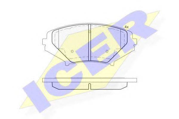 ICER 181670 Комплект тормозных колодок, дисковый тормоз