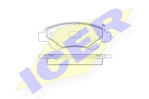 ICER 181702 Комплект тормозных колодок, дисковый тормоз