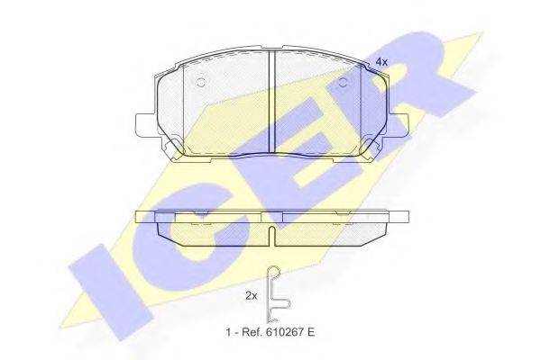 ICER 181705 Комплект тормозных колодок, дисковый тормоз