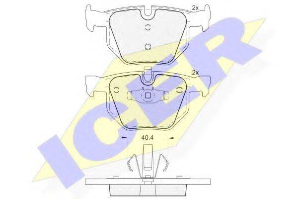 ICER 181739 Комплект тормозных колодок, дисковый тормоз