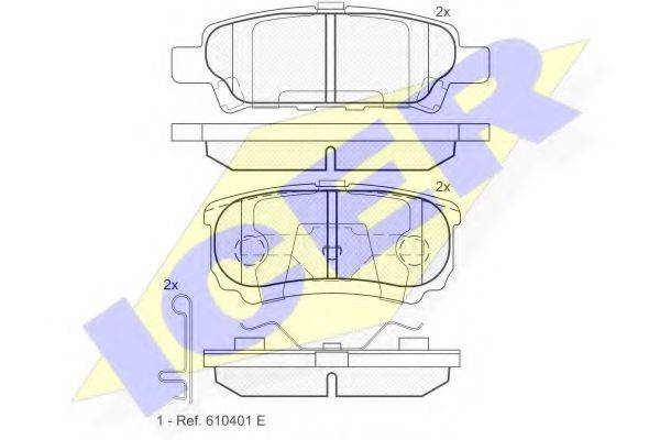 ICER 181746 Комплект тормозных колодок, дисковый тормоз