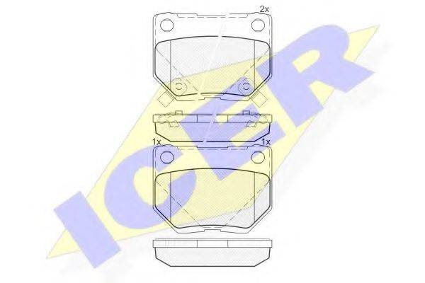 ICER 181749200 Комплект тормозных колодок, дисковый тормоз