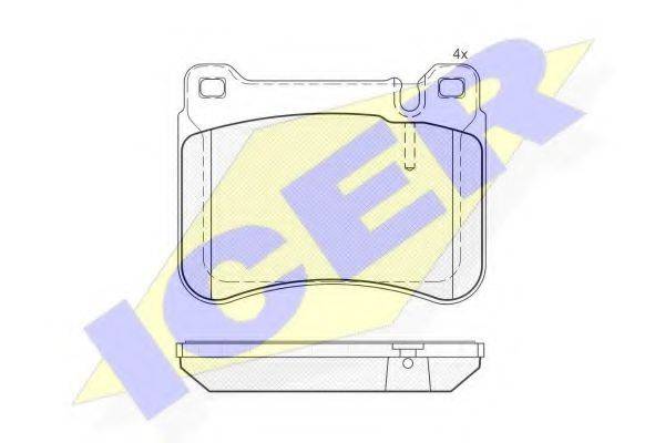 ICER 181769 Комплект тормозных колодок, дисковый тормоз