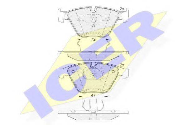 ICER 181814 Комплект тормозных колодок, дисковый тормоз