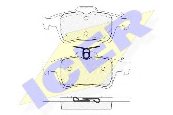 ICER 181825 Комплект тормозных колодок, дисковый тормоз