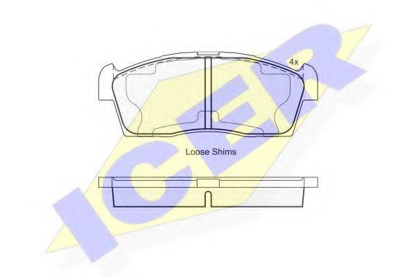 ICER 181833 Комплект тормозных колодок, дисковый тормоз
