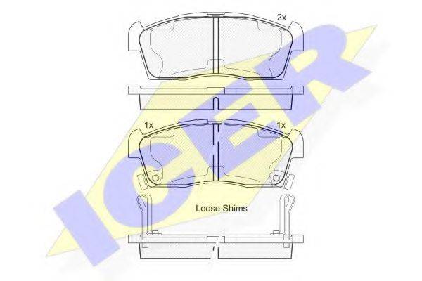 ICER 181833203 Комплект тормозных колодок, дисковый тормоз