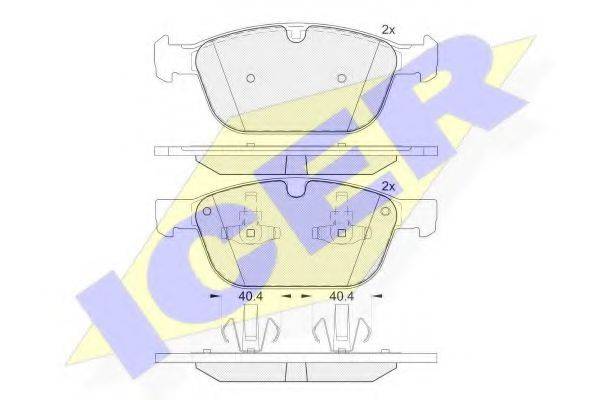 ICER 181920 Комплект тормозных колодок, дисковый тормоз