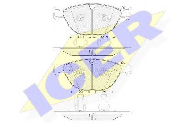 ICER 181973 Комплект тормозных колодок, дисковый тормоз