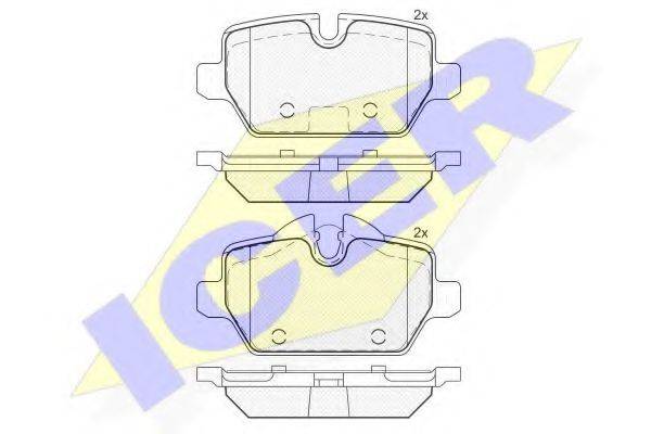 ICER 182008 Комплект тормозных колодок, дисковый тормоз