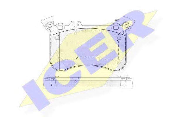 ICER 182042203 Комплект тормозных колодок, дисковый тормоз