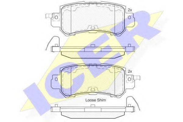 ICER 182056 Комплект тормозных колодок, дисковый тормоз