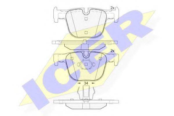 ICER 182064 Комплект тормозных колодок, дисковый тормоз