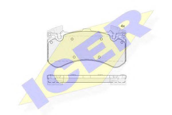 ICER 182070 Комплект тормозных колодок, дисковый тормоз
