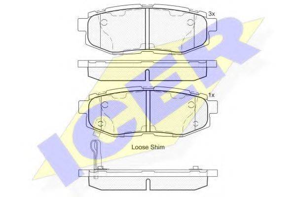 ICER 182088 Комплект тормозных колодок, дисковый тормоз