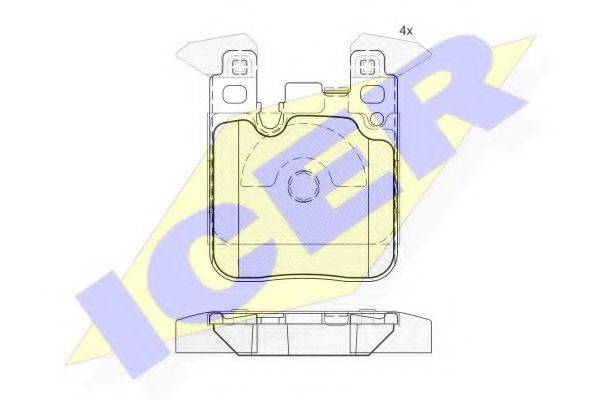 ICER 182092 Комплект тормозных колодок, дисковый тормоз