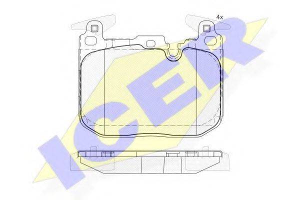 ICER 182093203 Комплект тормозных колодок, дисковый тормоз