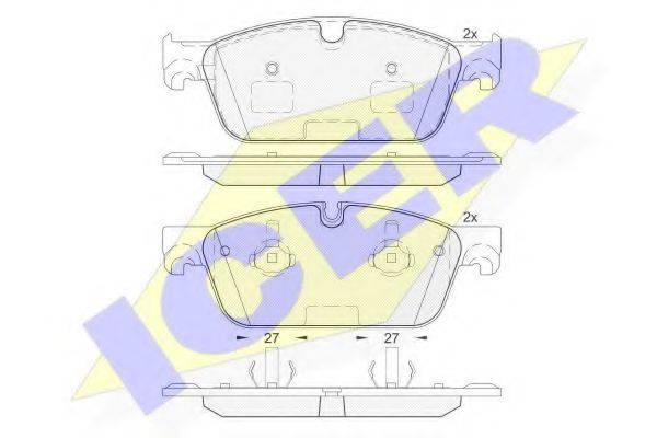 ICER 182105 Комплект тормозных колодок, дисковый тормоз