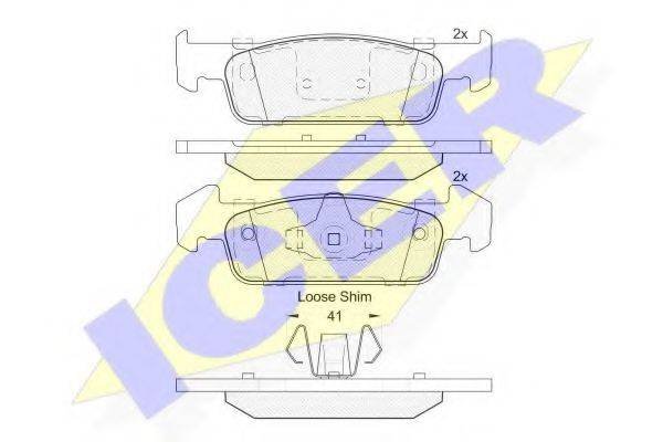 ICER 182115202 Комплект тормозных колодок, дисковый тормоз