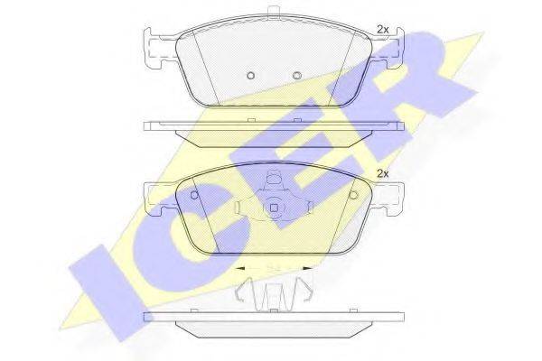 ICER 182134 Комплект тормозных колодок, дисковый тормоз