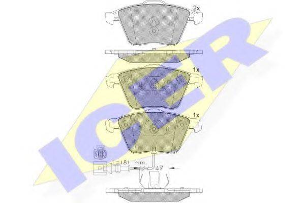 ICER 182148 Комплект тормозных колодок, дисковый тормоз