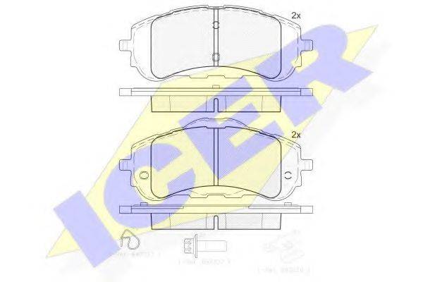 ICER 182160 Комплект тормозных колодок, дисковый тормоз