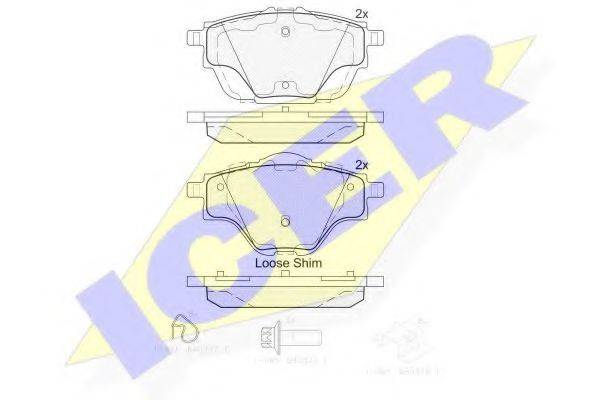 ICER 182161 Комплект тормозных колодок, дисковый тормоз