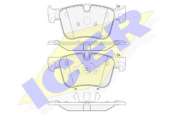 ICER 182166 Комплект тормозных колодок, дисковый тормоз