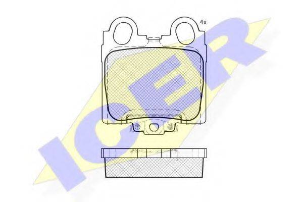 ICER 182208 Комплект тормозных колодок, дисковый тормоз