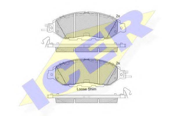 ICER 182234 Комплект тормозных колодок, дисковый тормоз