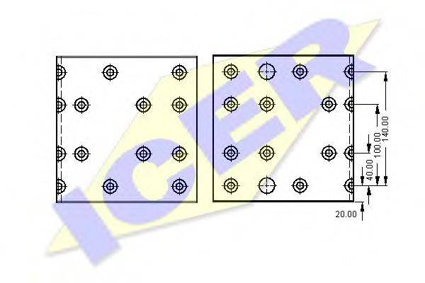 ICER 21926200 Комплект тормозных башмаков, барабанные тормоза