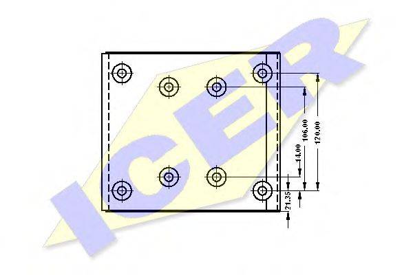 ICER 21948600 Комплект тормозных башмаков, барабанные тормоза
