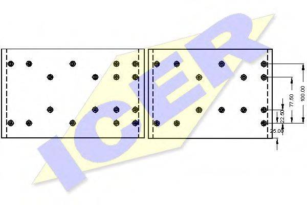 ICER 21962000 Комплект тормозных башмаков, барабанные тормоза