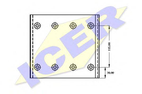 ICER 21993500 Комплект тормозных башмаков, барабанные тормоза