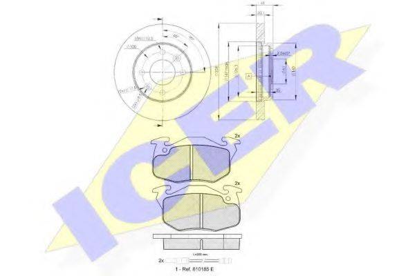 ICER 306336572 Комплект тормозов, дисковый тормозной механизм