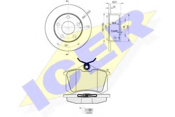 ICER 306974060 Комплект тормозов, дисковый тормозной механизм