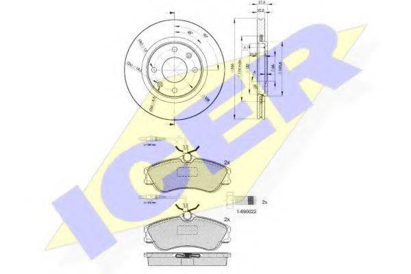 ICER 311364697 Комплект тормозов, дисковый тормозной механизм