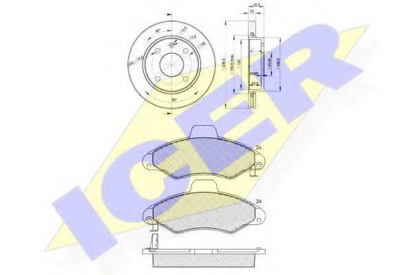 ICER 312291064 Комплект тормозов, дисковый тормозной механизм