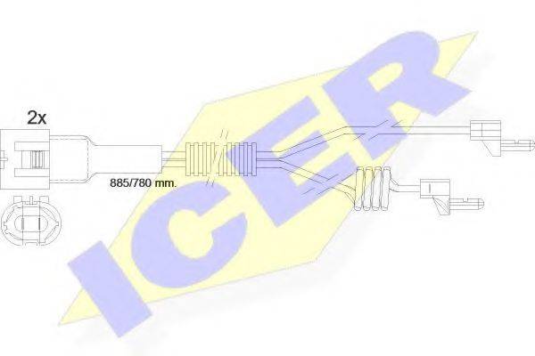 ICER 610098EC Сигнализатор, износ тормозных колодок